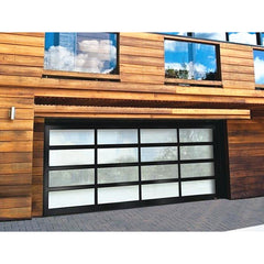 Modern aluminum remote control waterproof insulated automatic glass garage doors on China WDMA