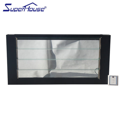 Most popular Electric aluminium frame adjustable glass louvre window for commercial project