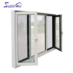 NFRC DADE AS2047 Aluminum glass window and door with white or brown color on China WDMA