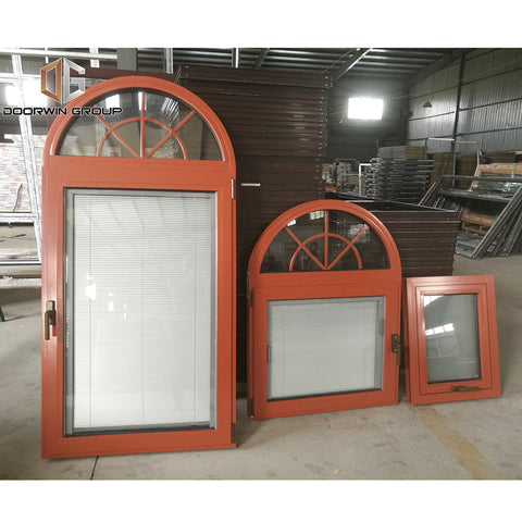 New York custom design round arch design window with built-in shutter on China WDMA