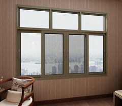 New design double glazed slide aluminium frame sliding frosted glass window with mosquito net 2/4 panels on China WDMA