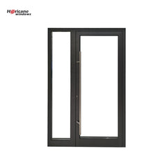 New design supplier exterior colored residential unequal aluminium glass double entry entrance front doors on China WDMA