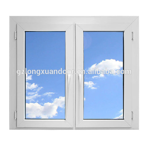 New design swing glass UPVC window used with invisible mosquito net on China WDMA