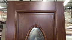 Modern Mideast House Interior Design PVC MDF Inserts Oval Glass Entry Door For Sale on China WDMA