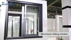 Aluminum single hung windows double glazed dust proof window with flyscreen on China WDMA