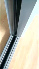Aluminum french style sliding patio doors with gray color and double glass on China WDMA