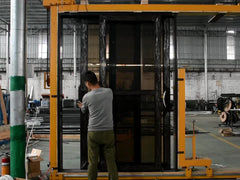 triple track standard sliding aluminum window sizes grill design on China WDMA