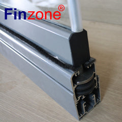 Oem new waterproof frameless sliding folding glass curtain door for patio partition wall on China WDMA
