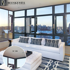 Online shopping residential standard size aluminum frame rainproof glass window on China WDMA
