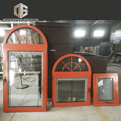 Original factory colored aluminum arched transom window 36 x 36 casement windows with built-in shutter design on China WDMA