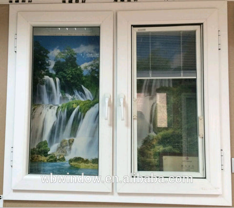 PVC double glass window with inside blind,double glazed windows with blinds on China WDMA