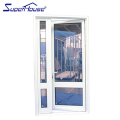 Pear white color aluminium swing french doors mom and son doors on China WDMA
