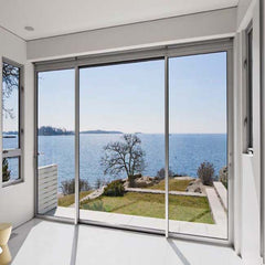 Porch exterior design aluminum sliding door with bottom tracks system on China WDMA