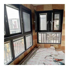 Powder coating aluminum sliding windows with louver screens on China WDMA