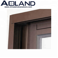 Residential system brown powder coated aluminium sliding windows with thin frame on China WDMA