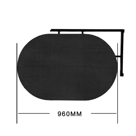 Round double-sided logo panel Custom module Desktop control High gray Refresh 1920hz sign for Cosmetics store door led screen on China WDMA