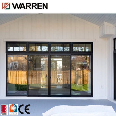 Manual sliding glass doors system window aluminum slim profile slide patio doors