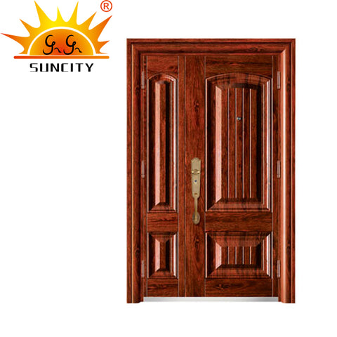 SC-S158 Latest Exterior metal doors residential,flat safety door designs on China WDMA