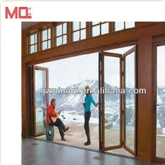 Safety design soundproof Indoor living room bi bifold profile door accordion interior glass aluminum folding doors on China WDMA