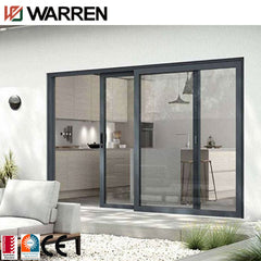 Slide aluminum exterior entry door windows manual sliding door