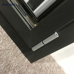 Single panel aluminum double glass sound insulation casement window on China WDMA
