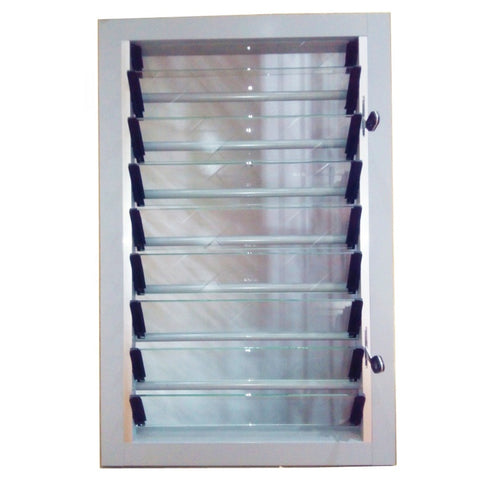 Single tempered glass residential bathroom louver windows adjustable window shutter