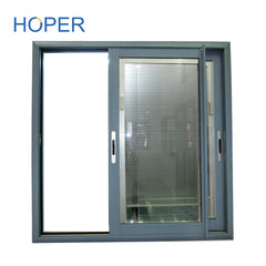 Sliding glass window with mini built in blinds on China WDMA