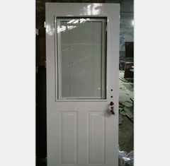 Soundproof Steel Security Door Double Glazing Glass Doors with Built-in Blinds Used Exterior French Doors For Sale on China WDMA