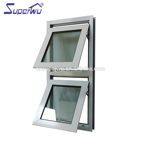Superwu high quality double glazed aluminium awning windows for commercial use on China WDMA