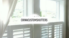 wooden shutter blades cheap cafe style half window plantation shutters on China WDMA