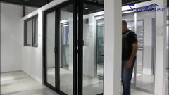Thermal Break Powder Coated Aluminum Folding glass Doors on China WDMA