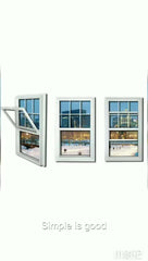 Double glazing aluminum double hung window single hung windows factory on China WDMA