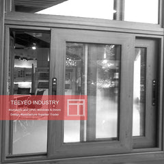 Teeyeo toughened glass upvc vs aluminium windows 3 tracks sliding window safety lock on China WDMA