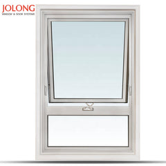 Tempered glass cranking Awning window aluminium thermal break window on China WDMA