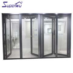 Thermal Break Powder Coated Aluminum Folding glass Doors on China WDMA