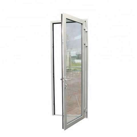 Thermal break aluminum tempered glass french external door on China WDMA