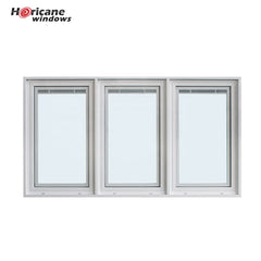 Three panel aluminium casement windows with built-in blinds on China WDMA