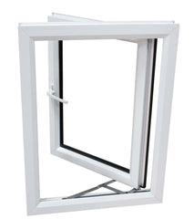 Tinted glass pvc tilt and turn aluminium bottom hung casement windows on China WDMA