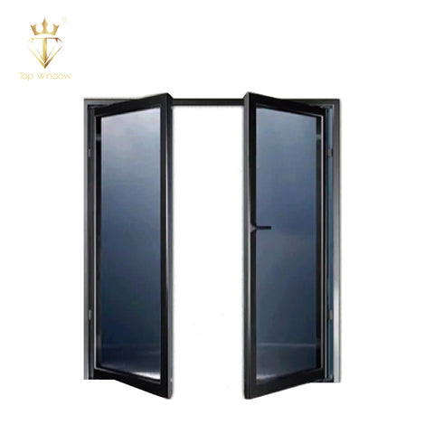 Top Window Aluminum big glass door with grilled designment aluminum patio french door security bar for french door on China WDMA