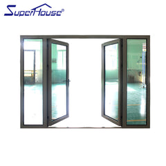 Top quality thermal break aluminium french glass doors on China WDMA