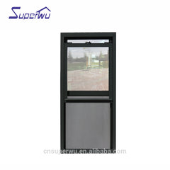 Top thermal broken Aluminum Profile double glass single hung sliding window with insect screen on China WDMA