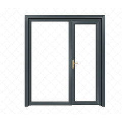 Topwindow Best Quality As2208 Glass Waterproof Windproof Aluminum Frame Exterior Decorative Shop Front Double Entry Door on China WDMA