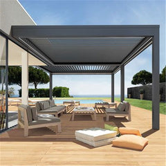 New Garden House Bioclimatic Price Motorized Roof Shade Pergola Aluminum Outdoor Pergola