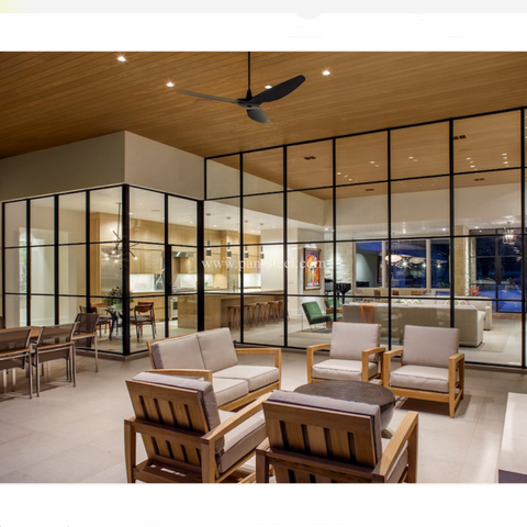 WDMA  Interior french galvanized steel casement windows with warm edge tempered insulating lowe glass