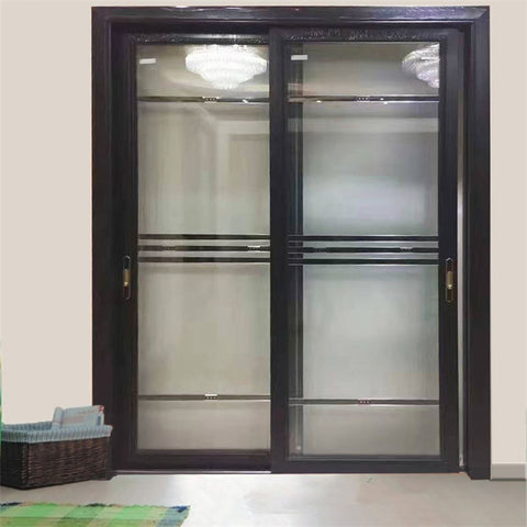 Modern Design 96x80 Aluminum Shower Sliding Door Commercial System Electric Sliding Door For Balcony Warehouse Sliding Door