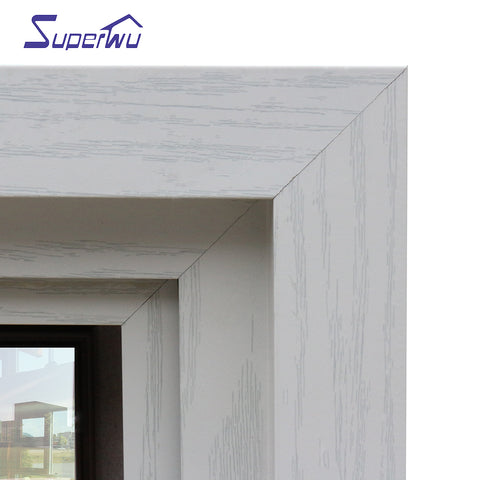 USA standard modern design double color thermal break aluminum glass french window on China WDMA