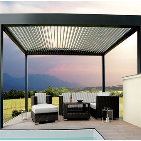 Customized Fast Sale New  Colors Waterproof Adjustable Garden Louver Roof Pergola
