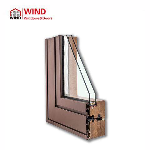 Unique design french style frame and casement on the same level Tilt & turn solid double glazed tempered window