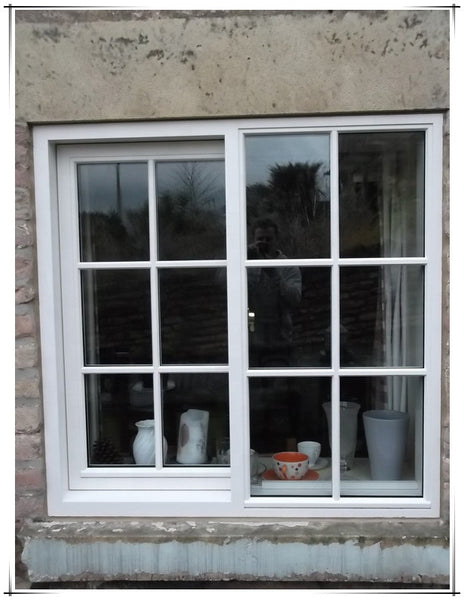 White Frame 3 panes aluminum sliding window with grill on China WDMA