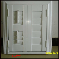 White color color 89 mm Louver(Blade) Window Wooden Shutters on China WDMA